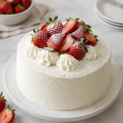 Bolo de Ninho com Morango